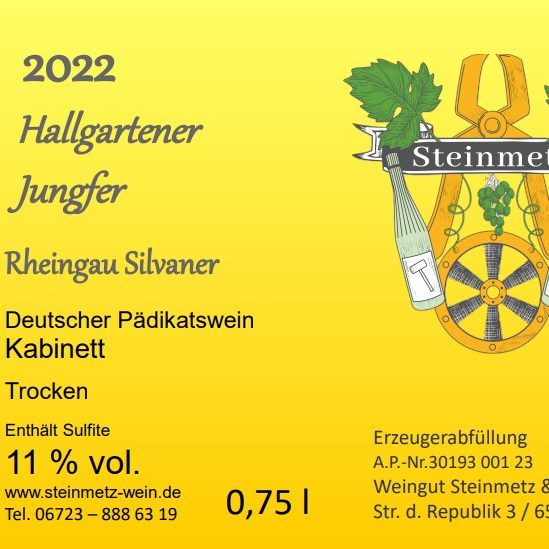 Silvaner – Trocken 2022 GbR Steinmetz Sohn und Kabinett